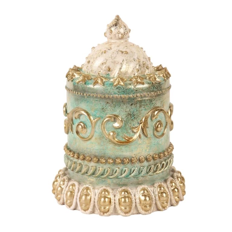 Torta decorativa - blu - 23 cm - resina artificiale - 1 pezzo