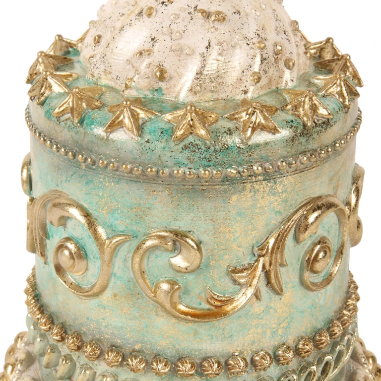 Torta decorativa - blu - 23 cm - resina artificiale - 1 pezzo