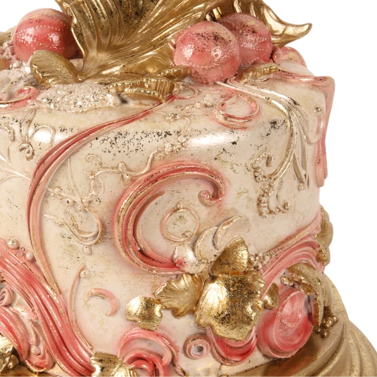 Torta decorativa - rosa - 31 cm - resina artificiale