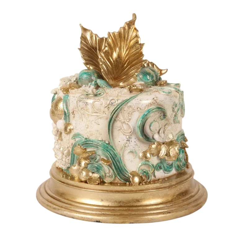 Torta decorativa - blu - 31 cm - resina artificiale
