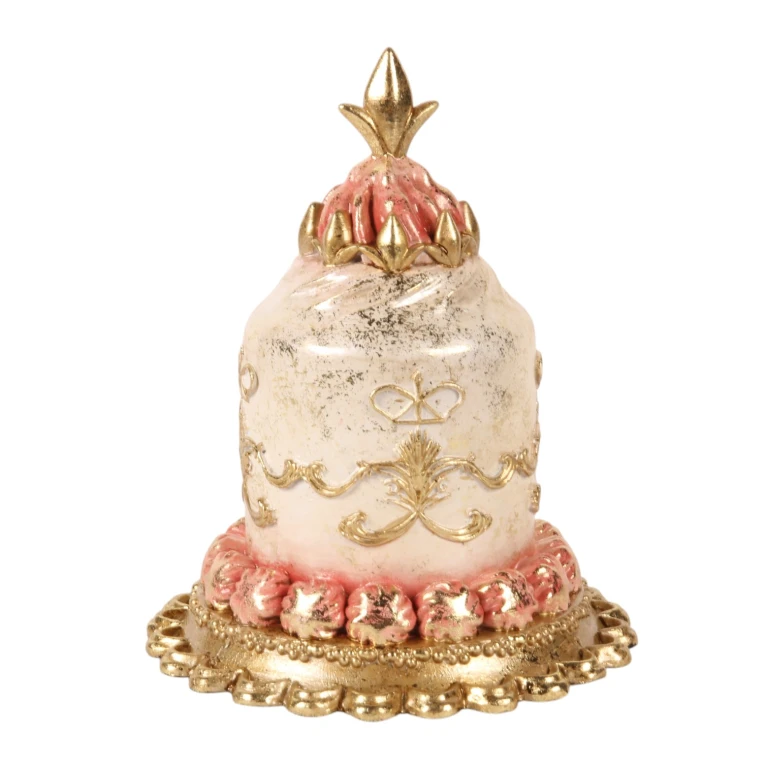 Torta decorativa - rosa - 18,5 cm - resina artificiale