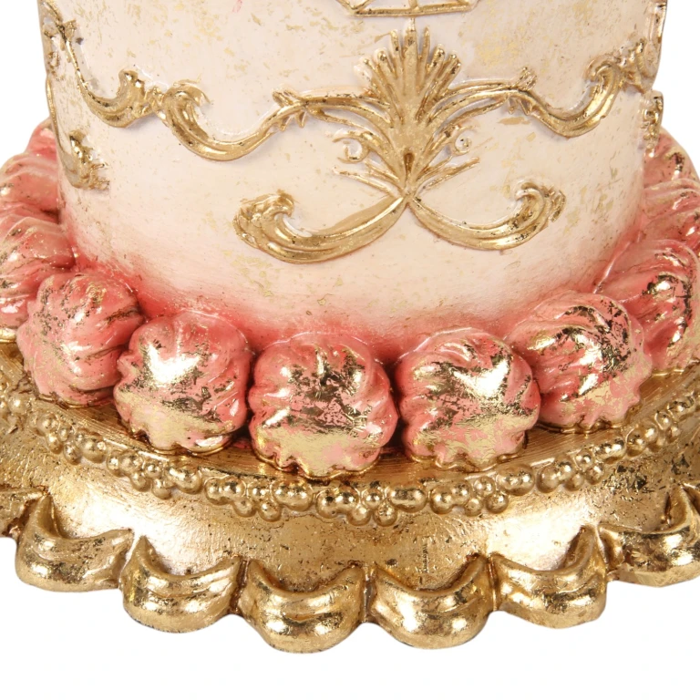 Torta decorativa - rosa - 18,5 cm - resina artificiale