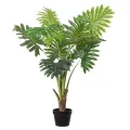 Pianta artificiale Philodendron Selloum - verde - 100 cm - 1 pezzo