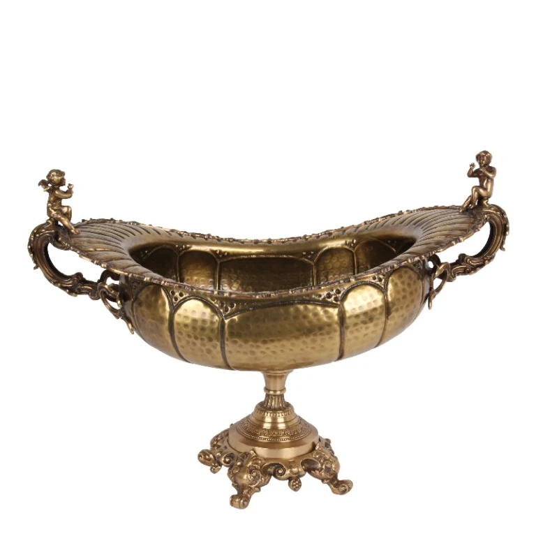 Vassoio decorativo con manici - ottone - 75 x 41 cm - 1 pezzo