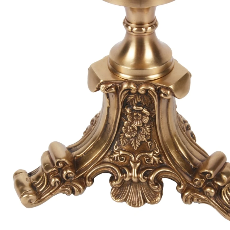 Portacandele Vanna - 57 cm - oro - ottone e vetro