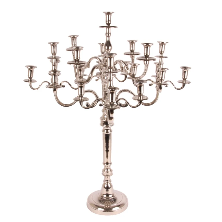 Candelabro - 25 bracci - 100 cm - argento - alluminio