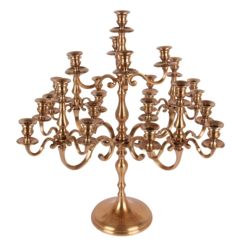 Candelabro Mujeeb - 70 cm - oro - alluminio