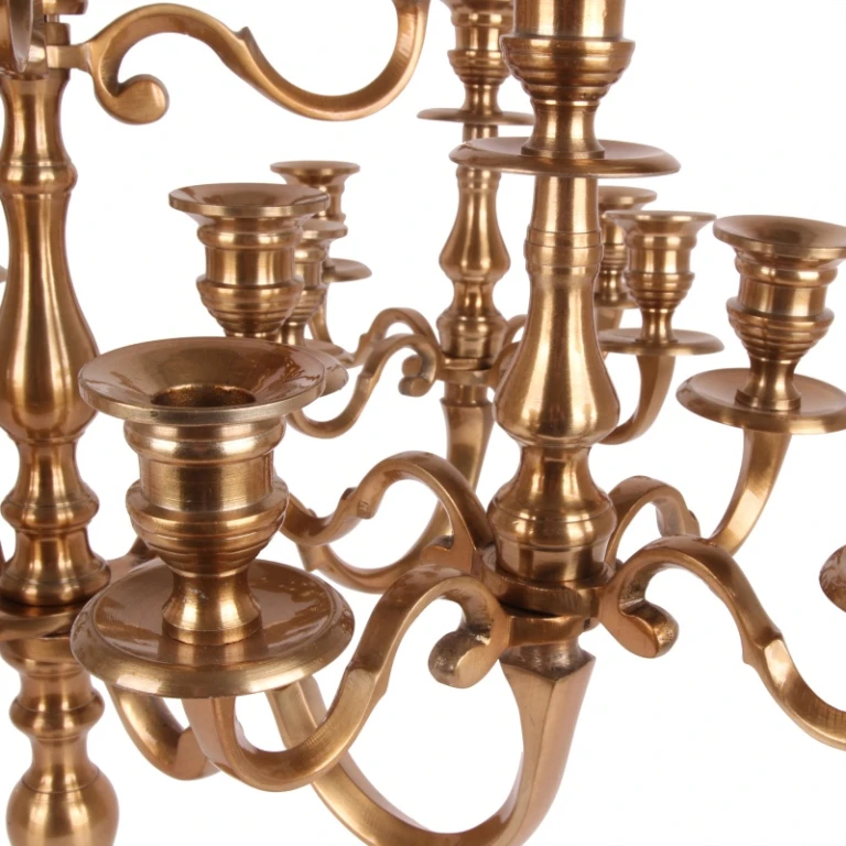 Candelabro Mujeeb - 70 cm - oro - alluminio