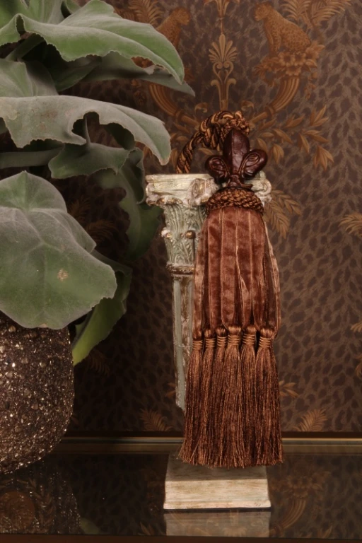 Nappina per tende Fleur de Lis - 70 cm - marrone - tessuto