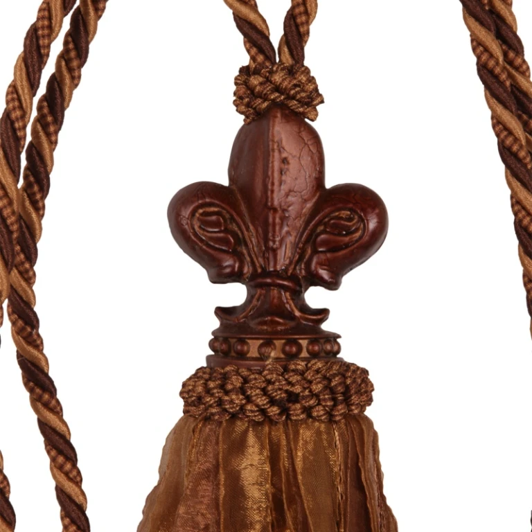 Nappina per tende Fleur de Lis - 70 cm - marrone - tessuto
