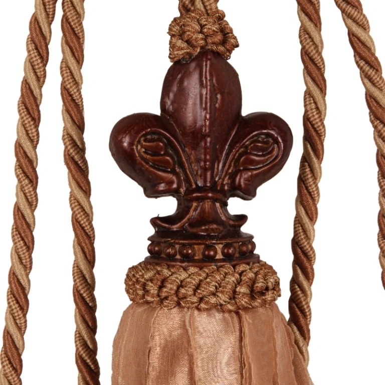 Nappina per tende Fleur de Lis - 70 cm - marrone - tessuto