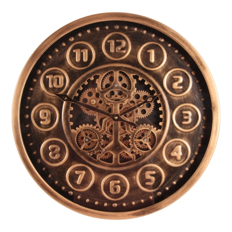 Orologio da parete Elmont - oro - rotondo - 46 cm