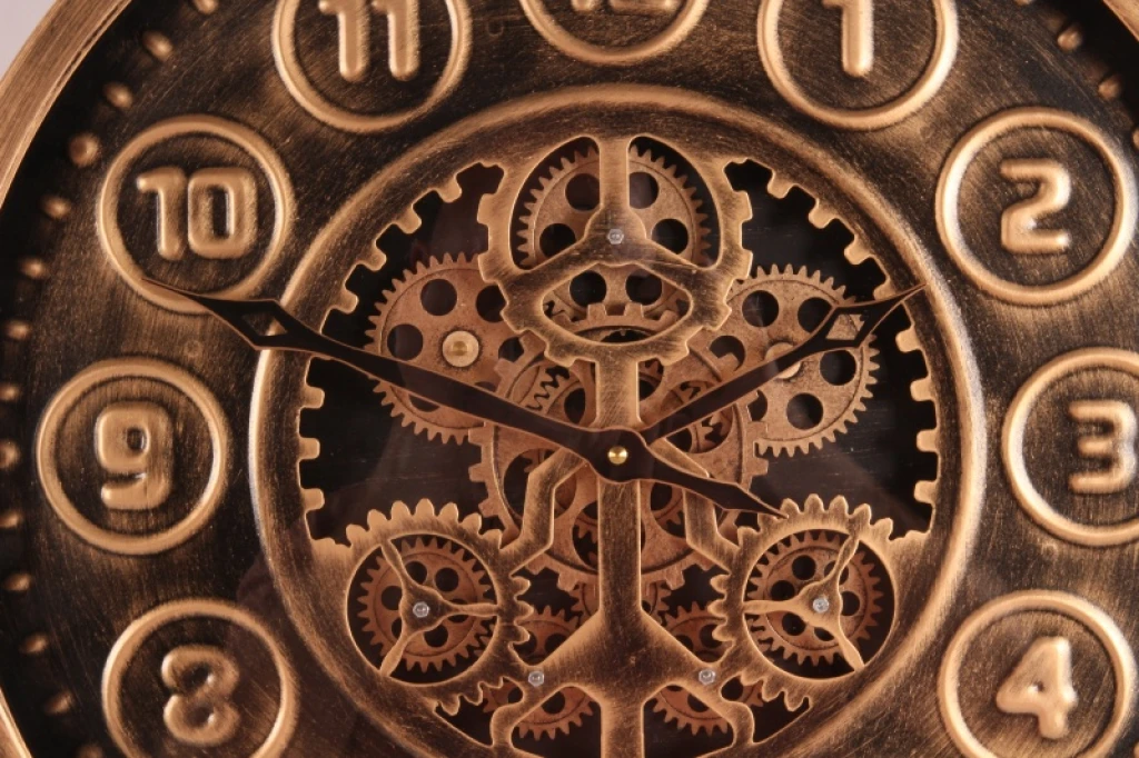 Orologio da parete Elmont - oro - rotondo - 46 cm