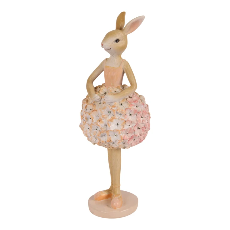 Statua di coniglio - rosa - 22 cm