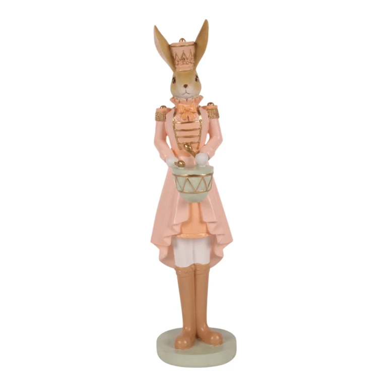 Statua di coniglio - rosa - 31 cm