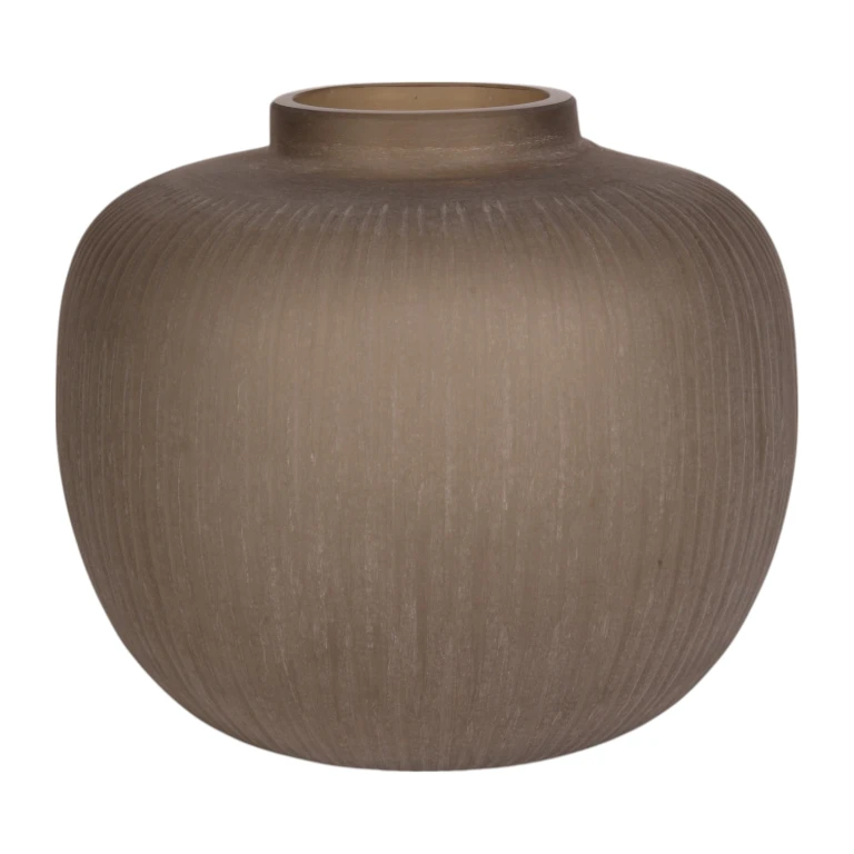 Vaso Evelyn - 30 cm - marrone - vetro