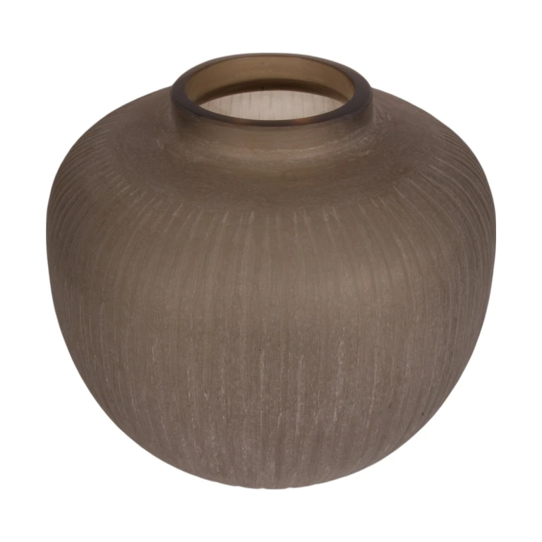 Vaso Evelyn - 30 cm - marrone - vetro