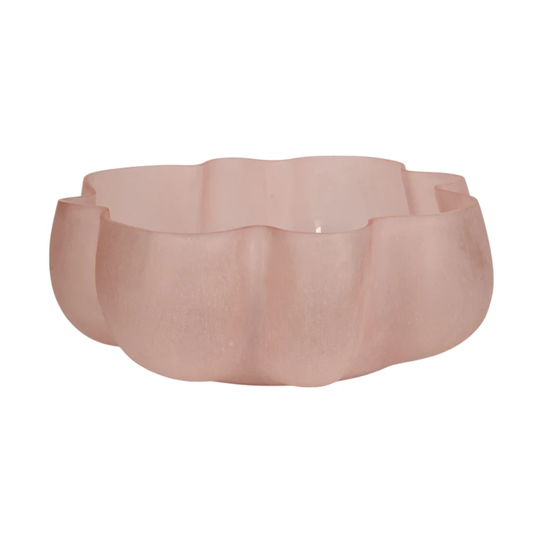 Vassoio decorativo Lotus - rosa - vetro - 40 cm - 1 pezzo