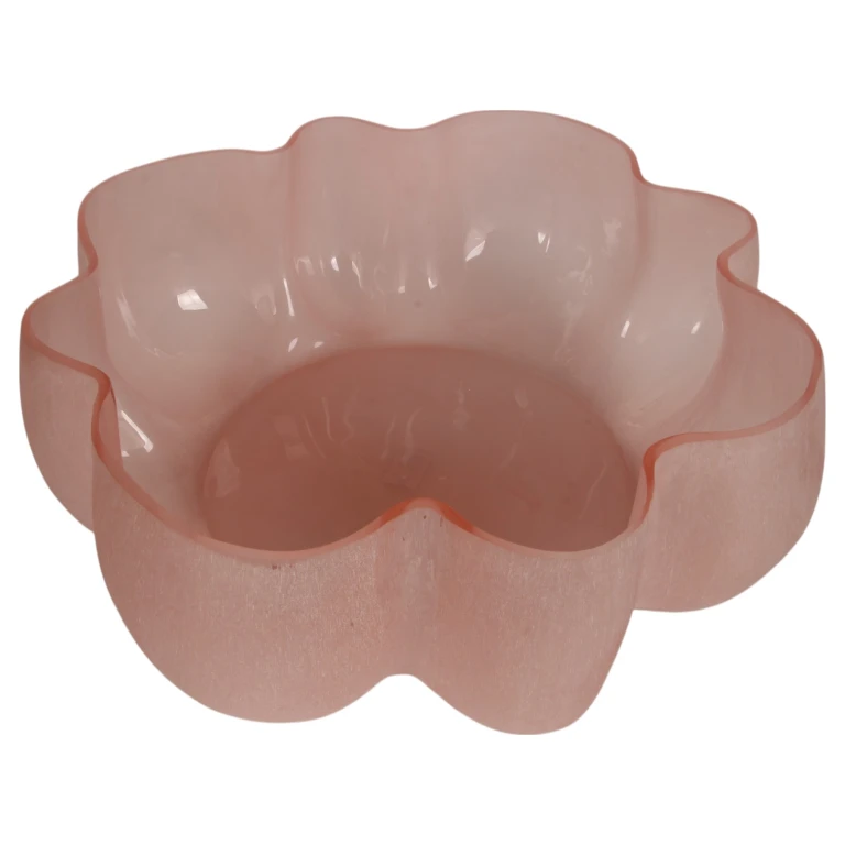 Vassoio decorativo Lotus - rosa - vetro - 40 cm - 1 pezzo