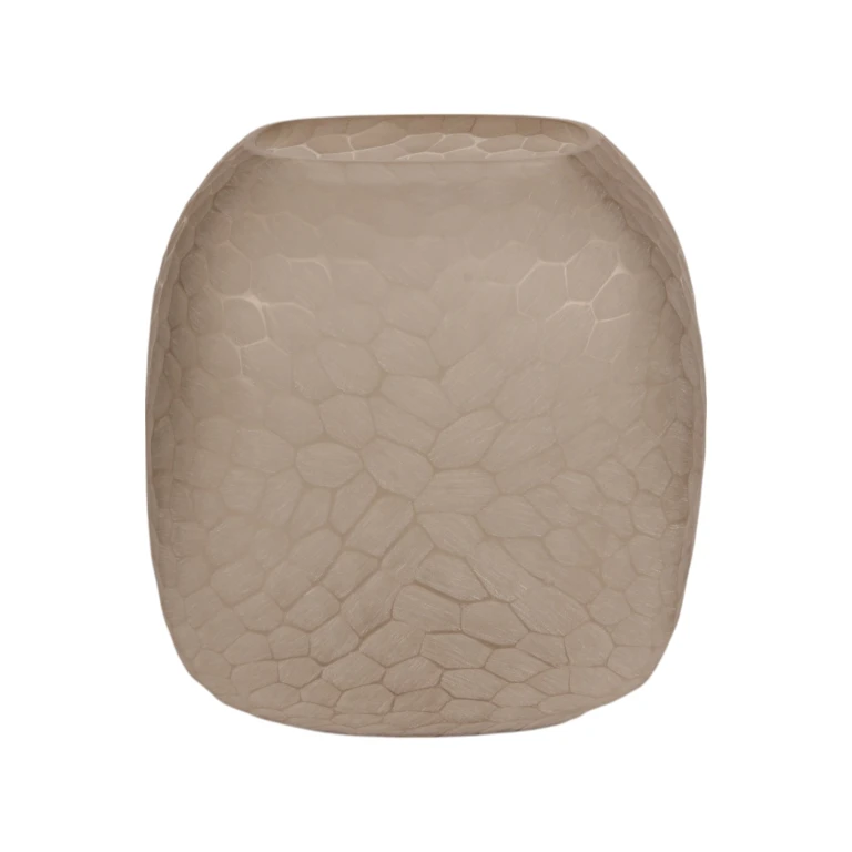 Vaso Pebble S - 22 cm - marrone - vetro