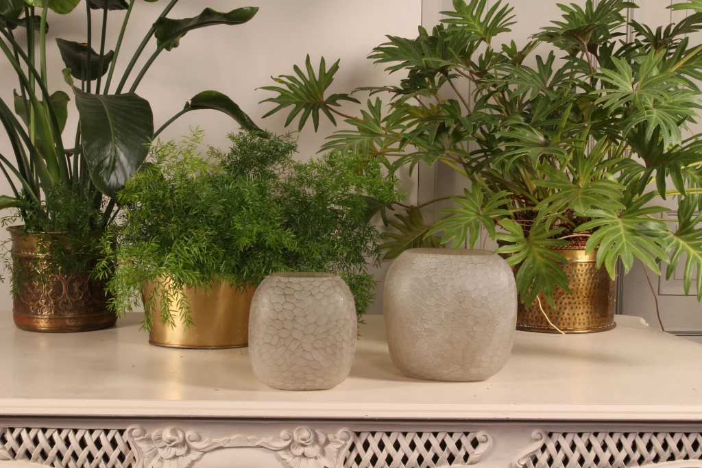 Vaso Pebble S - 22 cm - marrone - vetro