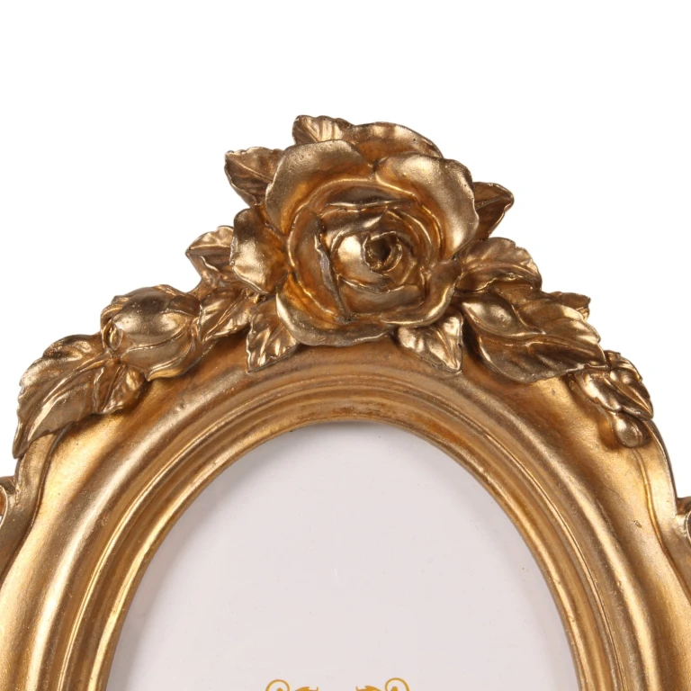 Cornice fotografica 10 x 15 cm - oro - resina sintetica - ovale