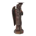 Candelabro Angelo - 40 cm - antico marrone - resina artificiale