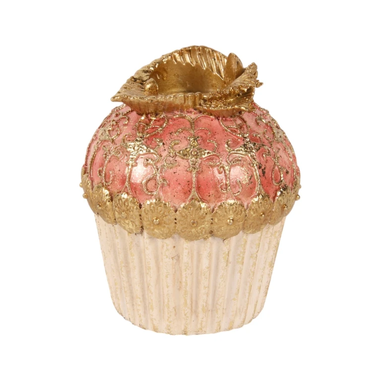 Candelabro Cake - 9,5 cm - rosa - resina artificiale