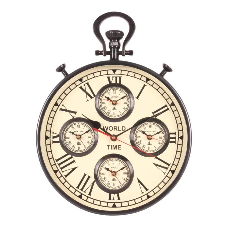 Orologio mondiale - nero - 41 cm