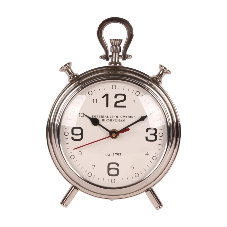 Orologio da tavolo - argento - alluminio - 28 cm - 1 pezzo