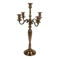 Candelabro a 5 bracci - 80 cm - oro - alluminio