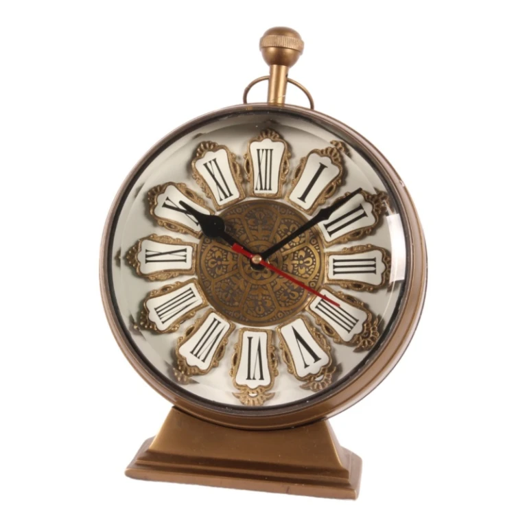 Orologio da tavolo Alain - ottone - oro - 27 cm