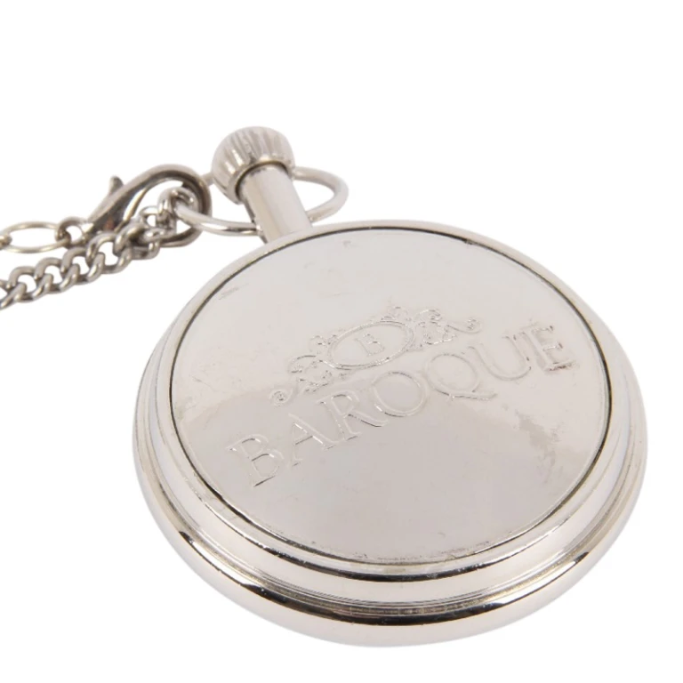 Orologio da tasca stile olandese Ghandi - 5 cm - argento - ottone