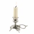 Candelabro con manico - 8 cm - argento - ottone