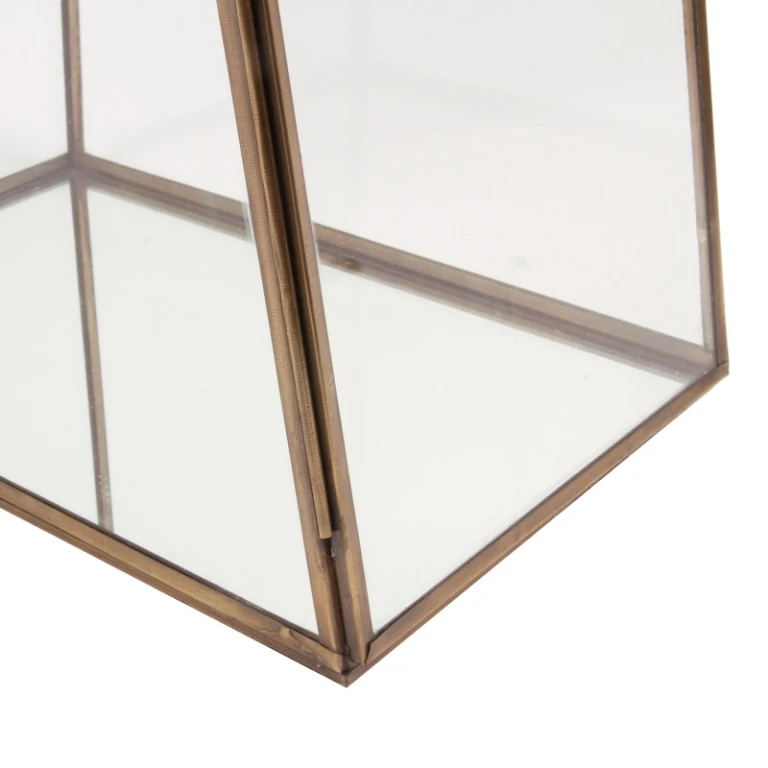 Displaybox - ottone e vetro - oro - 45 cm - 1 pezzo