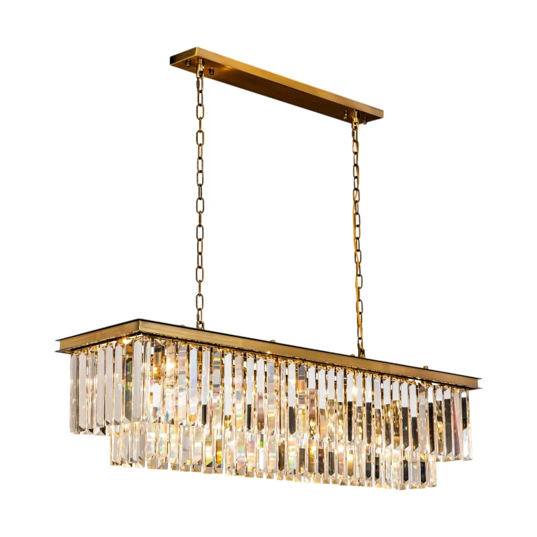 Lampadario Hilton - oro - vetro - 125 cm