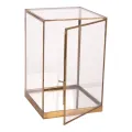 Displaybox - goud - messing en glas - 40 cm