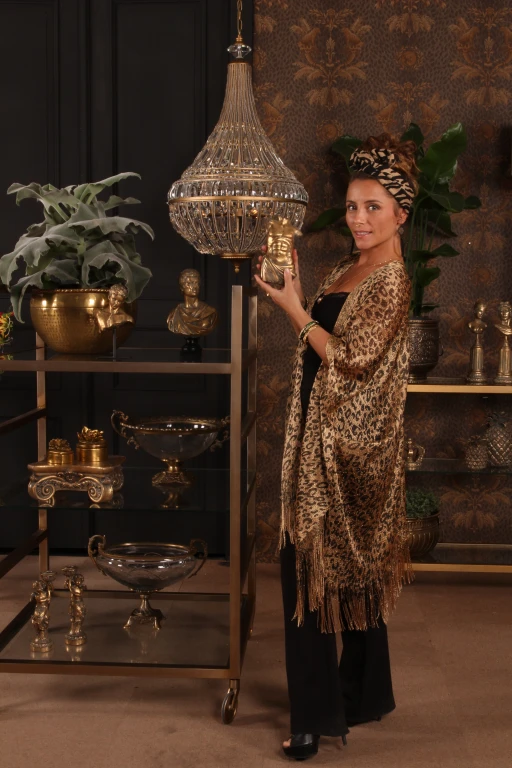 Lampadario Dutch Style Colosseo - 80 cm - oro - ferro e vetro