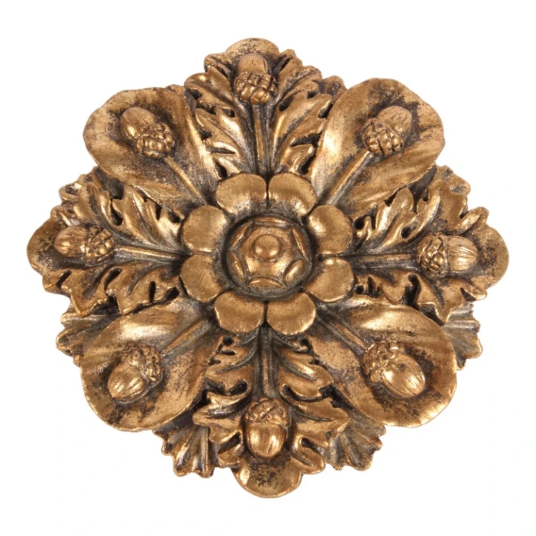 Ornamento da parete Fiore - oro - 15 cm - resina artificiale