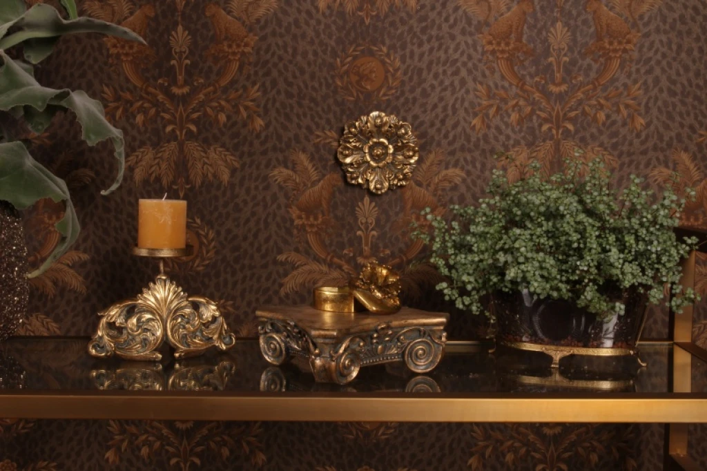 Ornamento da parete Fiore - oro - 15 cm - resina artificiale