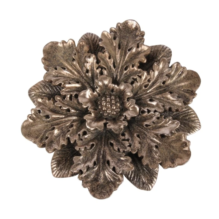 Ornamento da parete Fiore - argento - 20 cm - resina artificiale