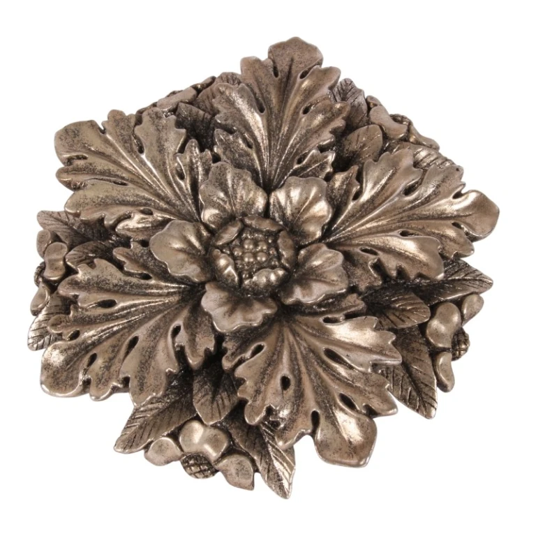 Ornamento da parete Fiore - argento - 25,5 cm - resina sintetica