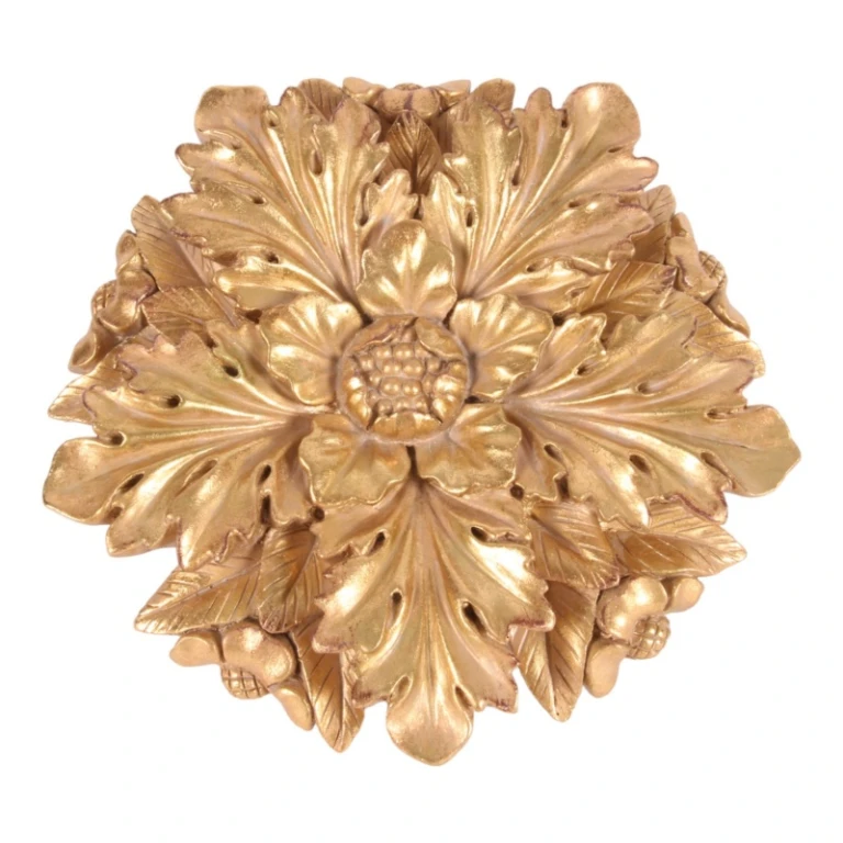 Ornamento da parete Fiore - oro - 25,5 cm - resina artificiale