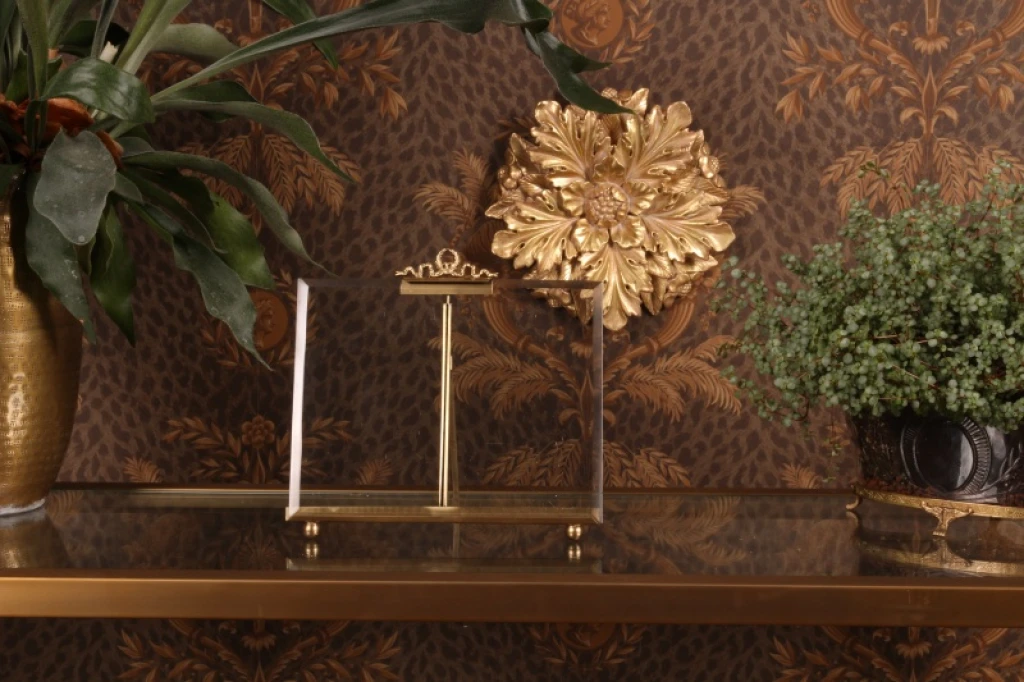 Ornamento da parete Fiore - oro - 25,5 cm - resina artificiale