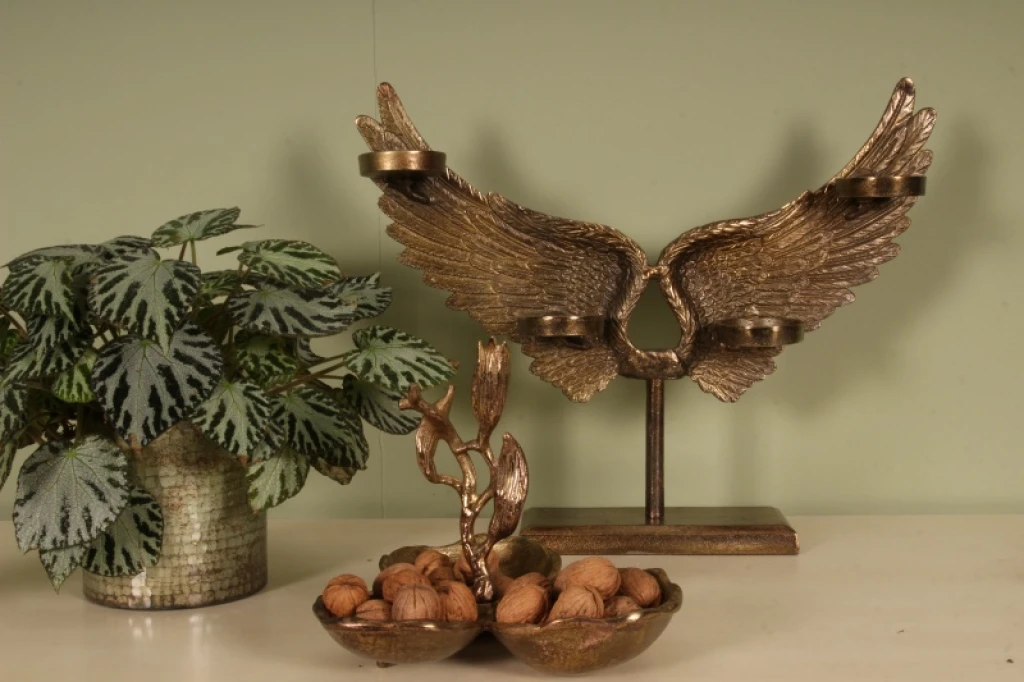 Ciotole decorative - oro - alluminio - set da 3 pezzi - 24 cm