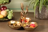 Sierschalen - goud - aluminium - set van 3 stuks - 24 cm