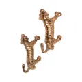Wandhaak tijger - goud - 12 cm