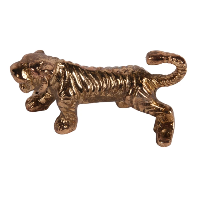 Gancio da parete tigre - 12 cm - oro - alluminio