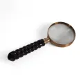 Lente d'ingrandimento a corno - ottone - color oro - 19,5 cm