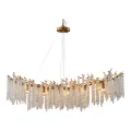 Lampadario in Stile Olandese Waterfall - 120 cm - oro - vetro